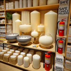 Grote kaarsen in verschillende maten en vormen, woonhuis accessoires