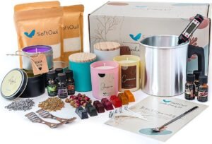 DIY Geurkaarsen Set - Zelf kaarsen maken, complete geschenkset voor kinderen en volwassenen. Bevat materialen voor het maken van 7 geurkaarsen. Perfect als creatief cadeau, woonaccessoire en decoratie voor in huis. Ideaal voor creatieve activiteiten en persoonlijke decoratie in de woonkamer, slaapkamer of badkamer.