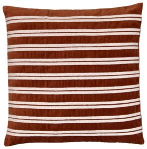 Hema kussenhoes in terra fluweel, 50 x 50 cm met strepen, ideaal voor sfeervolle woondecoratie, woonhuisaccessoires, en als sierkussen op de bank.