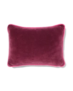 Hema woonkussen met hoes in bordeaux, 40 x 30 cm, inclusief kussenvulling, perfect voor sfeervolle woondecoratie, woonhuisaccessoires, en als sierkussen op de bank.