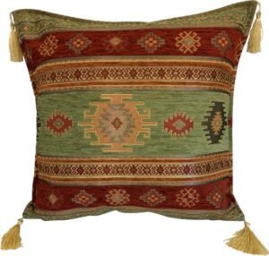 Kussenhoes met kelimdesign, ideaal voor woon decoratie en als woonhuisaccessoires. Deze sierkussenhoes is een perfecte woon accessoire voor elke kamer.