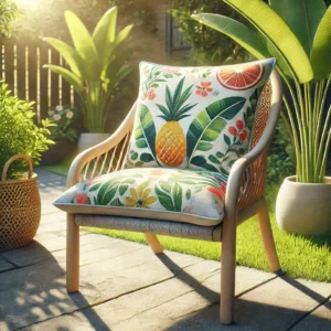 Set van diverse stoelkussens in verschillende stijlen en kleuren, geschikt voor zowel binnen- als buitenmeubilair, ideaal als woonhuisaccessoires en voor woondecoratie.