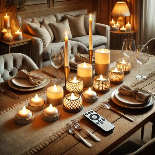 Gezellige woonkamer met LED waxinelichtjes en afstandsbediening, een ideale aanvulling op je woonhuis accessoires en sfeervolle decoratie. Gezellige woonkamer met LED waxinelichtjes en afstandsbediening, een ideale aanvulling op je woonhuis accessoires en sfeervolle decoratie.