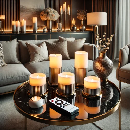 Elektrische kaarsen met afstandsbediening, ideaal voor stijlvolle woonaccessoires en sfeervolle woondecoratie in elk interieur Elektrische kaarsen met afstandsbediening, ideaal voor stijlvolle woonaccessoires en sfeervolle woondecoratie in elk interieur