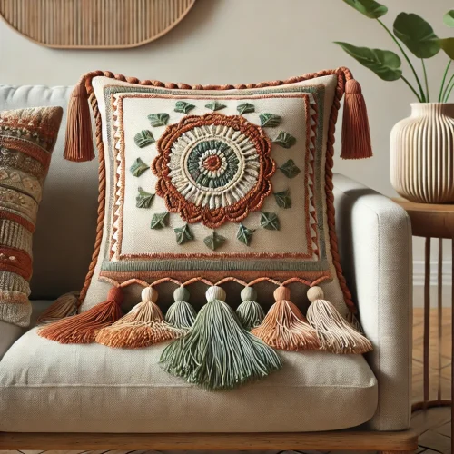 Decoratieve kussens voor op de bank in diverse stijlen, waaronder een gebreide kussen in warme beige, een levendig bloemenpatroon, een minimalistisch donkerblauw ontwerp, een bohemian-stijl kussen met franjes en een luxe donkergroene kussen. Deze kussens zijn perfect voor het verbeteren van je woondecoratie en als stijlvolle woonhuisaccessoires. Decoratieve kussens voor op de bank in diverse stijlen, waaronder een gebreide kussen in warme beige, een levendig bloemenpatroon, een minimalistisch donkerblauw ontwerp, een bohemian-stijl kussen met franjes en een luxe donkergroene kussen. Deze kussens zijn perfect voor het verbeteren van je woondecoratie en als stijlvolle woonhuisaccessoires.